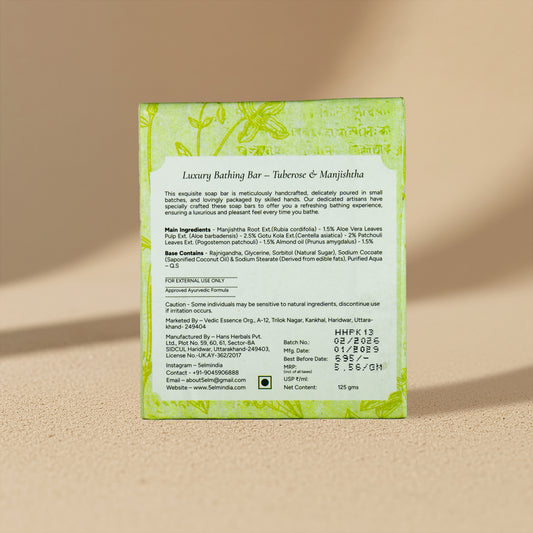 Luxury Bathing Bar – Tuberose & Manjishtha