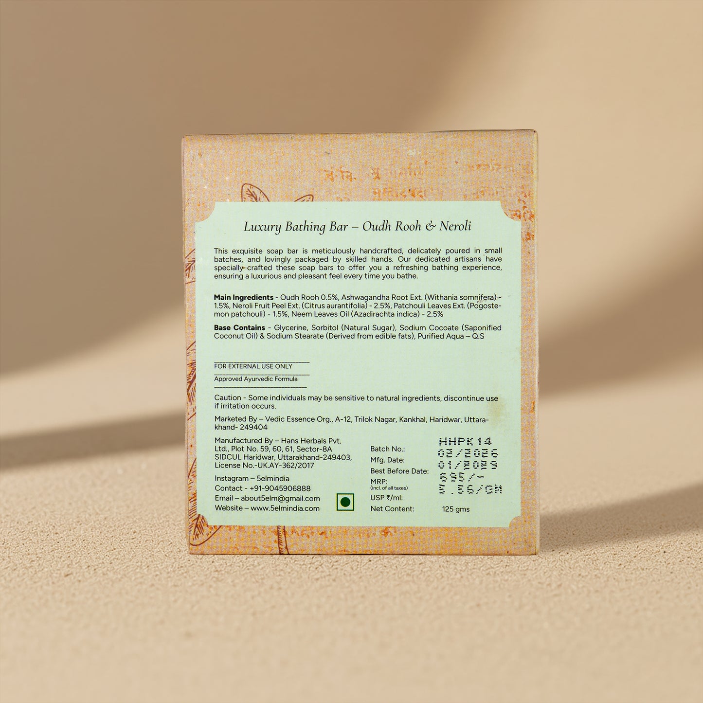 Luxury Bathing Bar – Oudh Rooh & Neroli