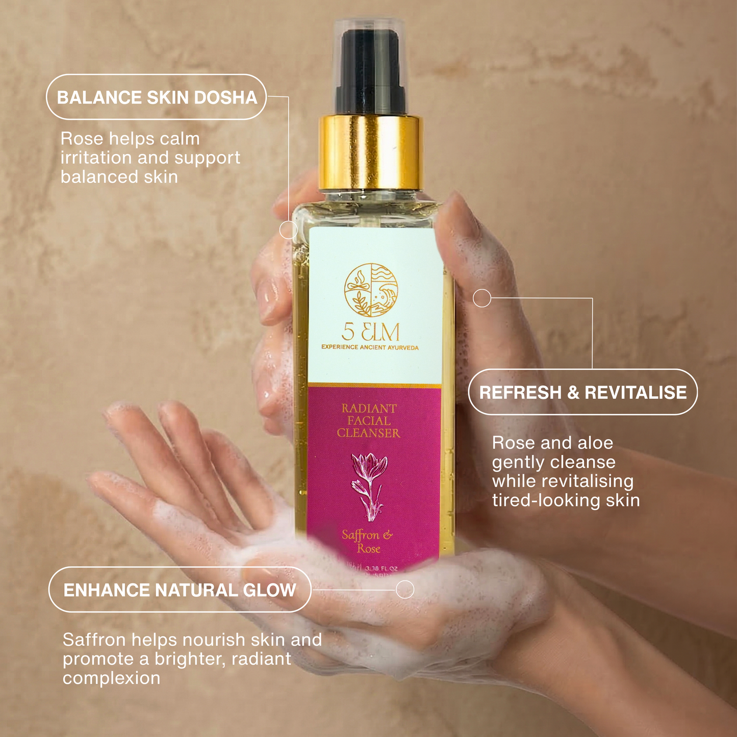 Radiant Facial Cleanser Saffron & Rose